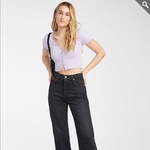 Levi’s ribcage straight ankle black jeans size 28 black